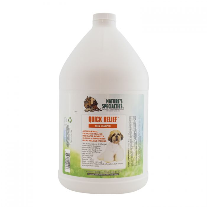 Natures Specialties Quick Relief Neem Shampoo Continental Pet Company Dogs Do Smile